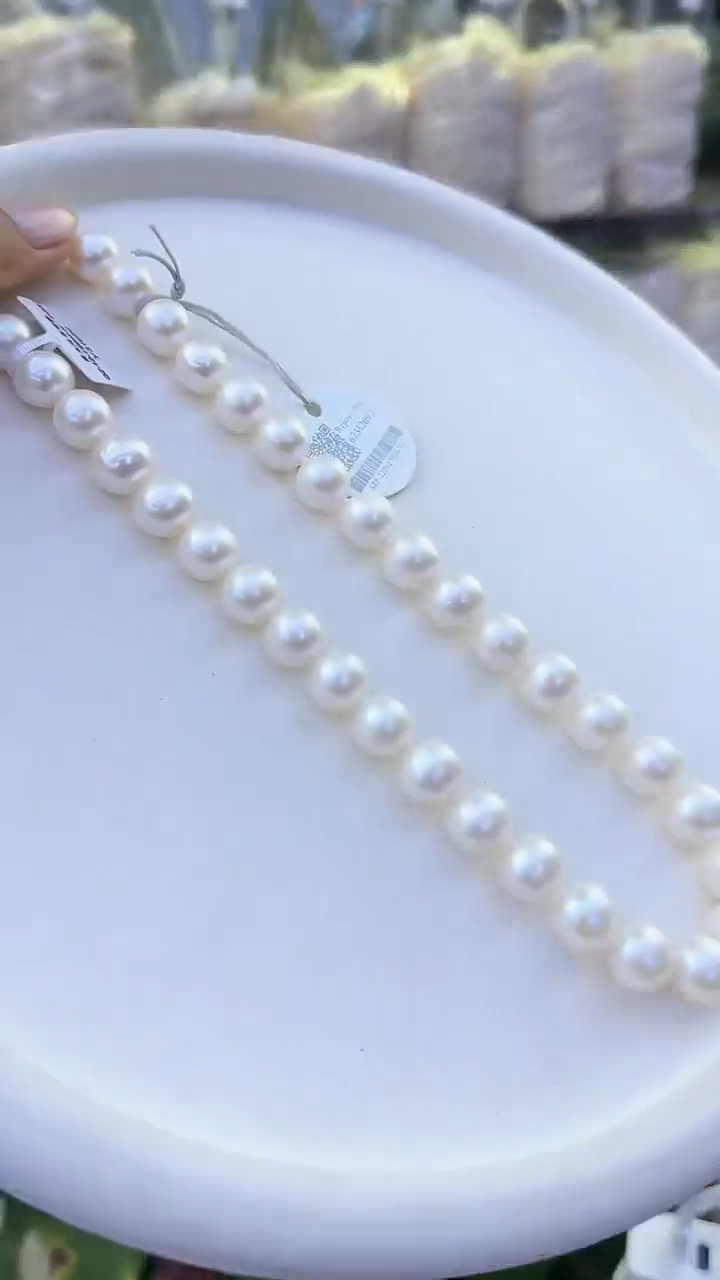 【闪购商品】淡水珍珠项圈未镶嵌淡水无核满串12-13mm 带大证