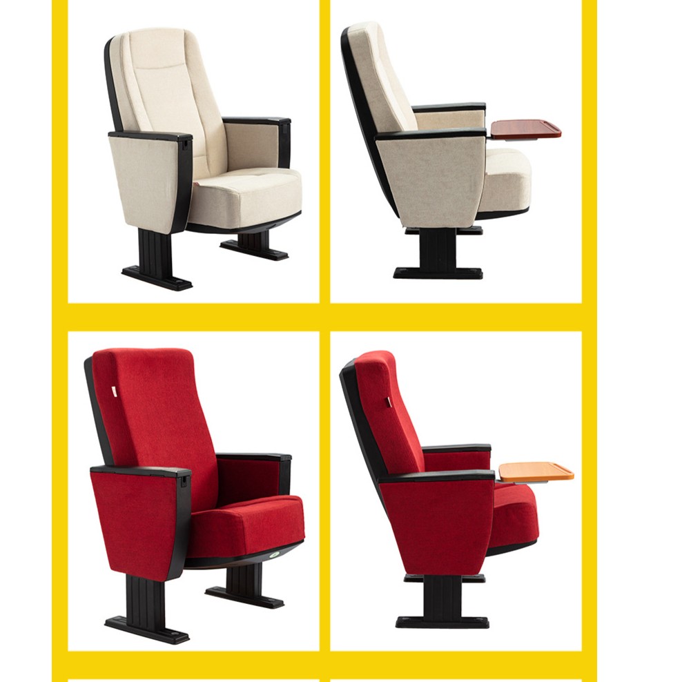 礼堂椅阶梯教室会议椅连排椅上门安装优良实木连排椅影院带写字板