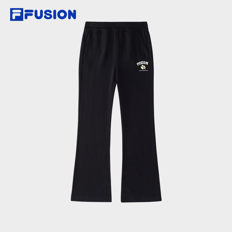 FILA FUSION斐乐潮牌女2024秋季时尚休闲针织喇叭裤T11W432605F