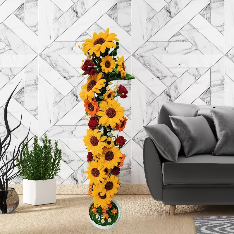 落地款抱抱桶向日葵材料包加粗加密扭棒居家扭扭棒材料包批发