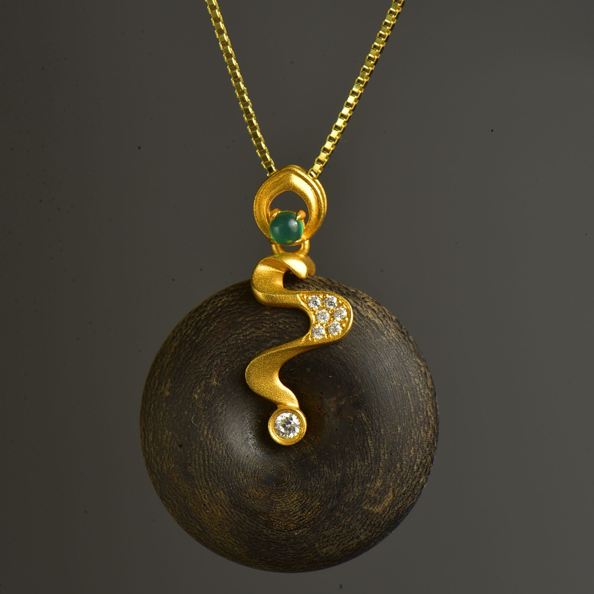 沉香4.35克文莱黑棋平安扣吊坠