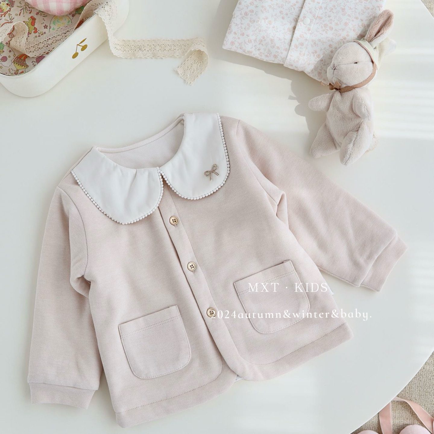 （5折款）娃丽比秋冬婴儿夹棉外套女宝宝可爱洋气百搭外出棉服保暖