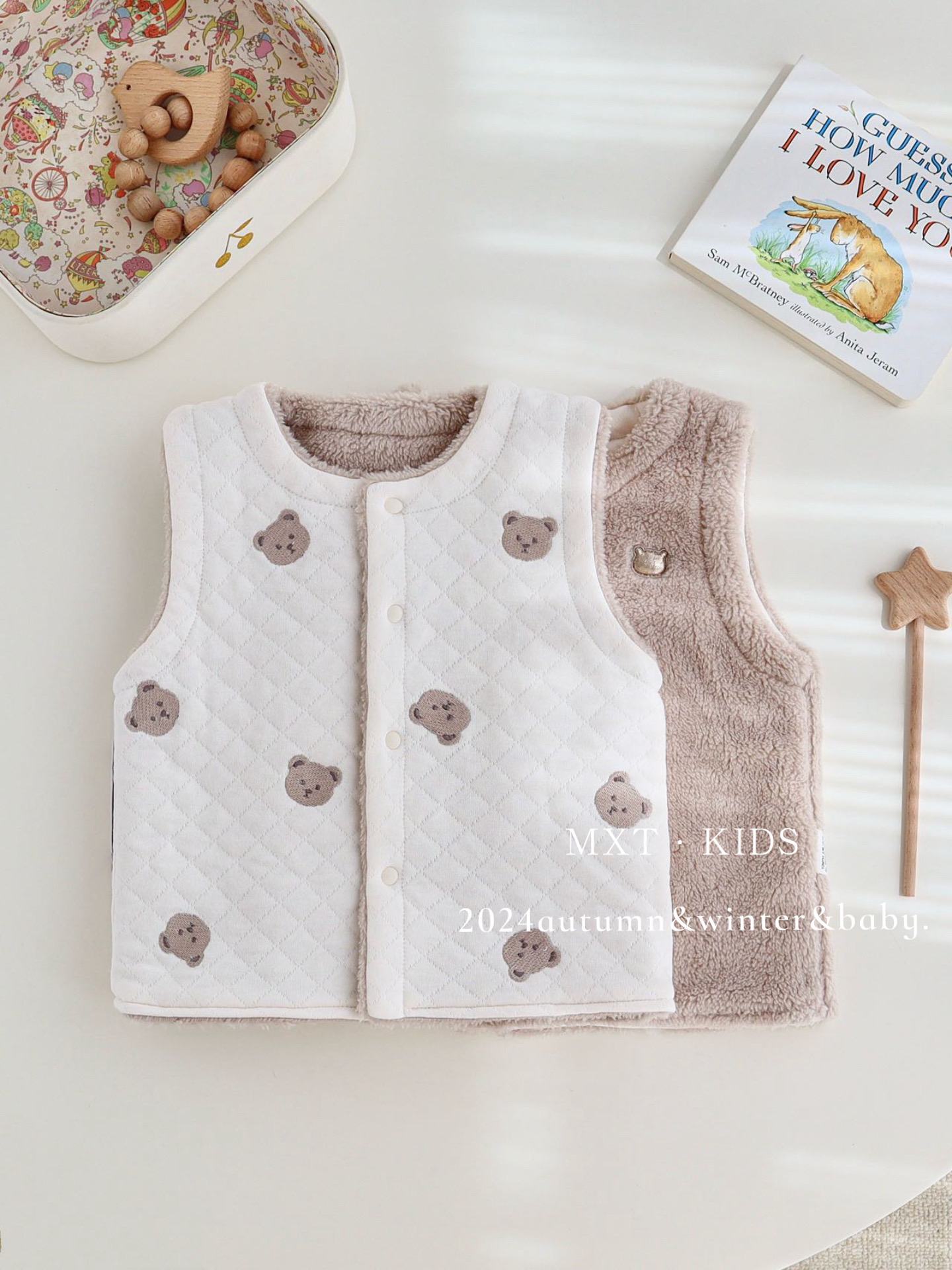 娃丽比秋冬婴儿贴身马甲小坎肩宝宝保暖背心双面穿儿童外穿马甲