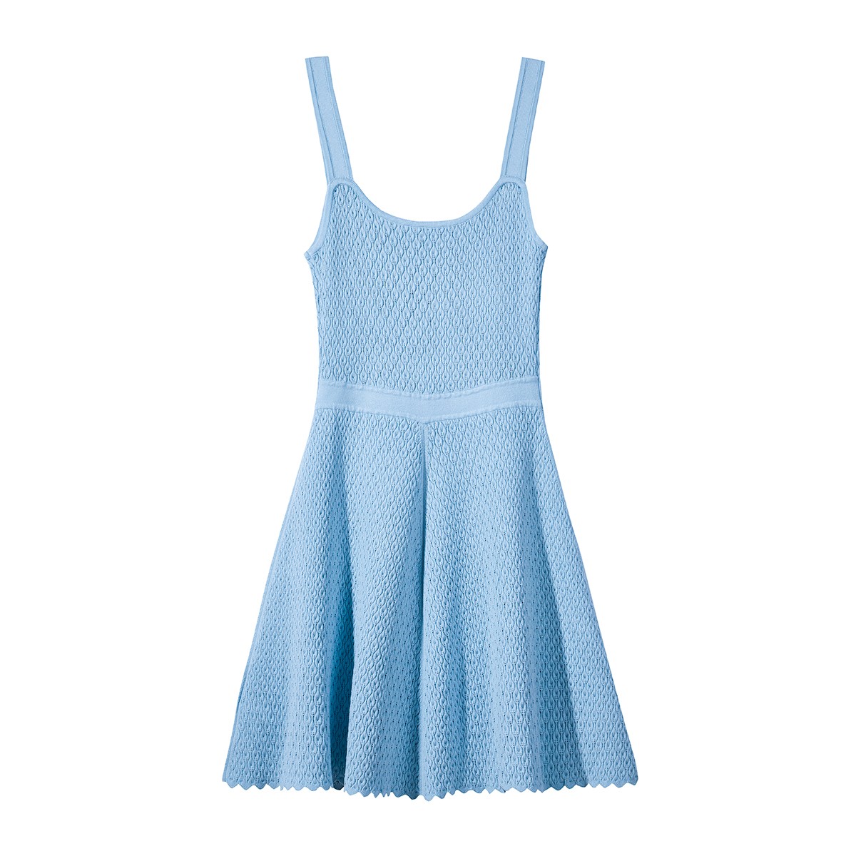 LS 澳洲68/2双股超细高捻包芯纱 设计师款 A字吊带连衣裙