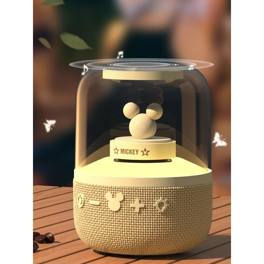 Disney/迪士尼内置小度智能AI语音蓝牙音响箱无线RGB夜灯桌面男女