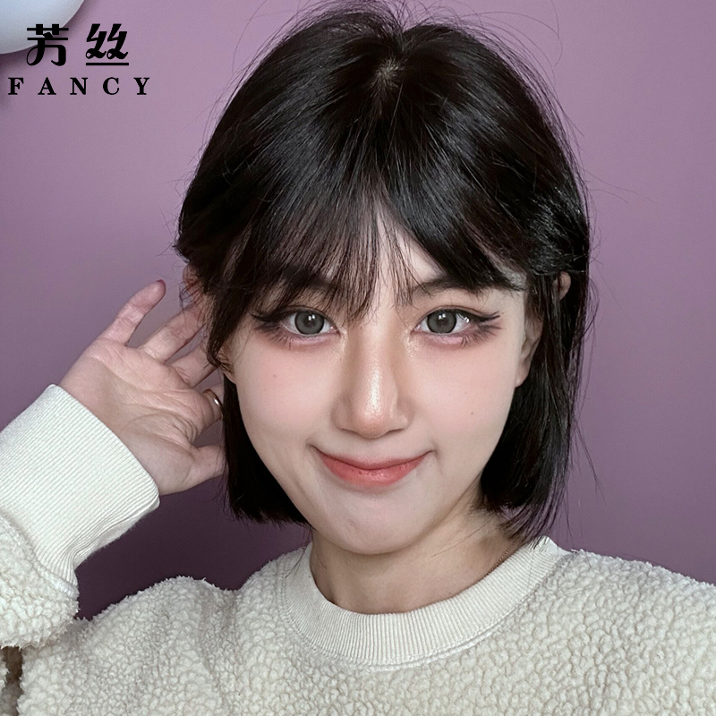 芳丝假发造型bobo头真人发光头女款可用自然逼真甜美可爱假发