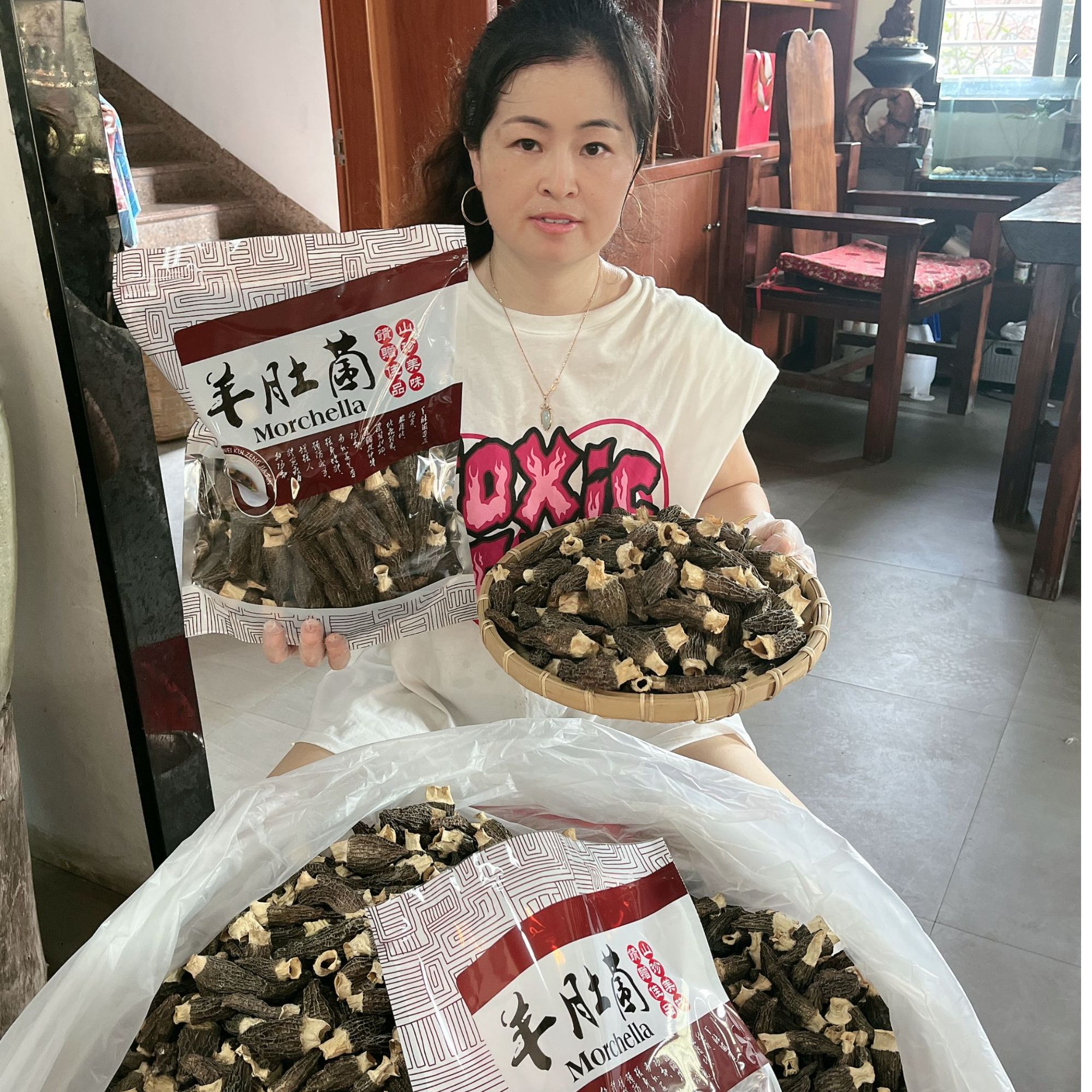 精选羊肚菌菌菇头茬肉厚5_8公分煲汤食材菌子羊肚菌干干菇菌类