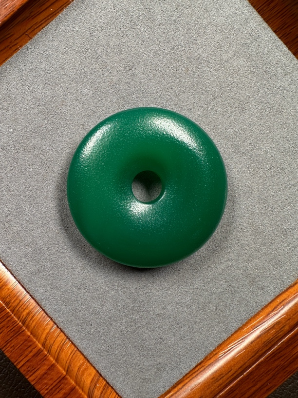 桔皮纹玛瑙平安扣吊坠 玛瑙颈饰 卡47+