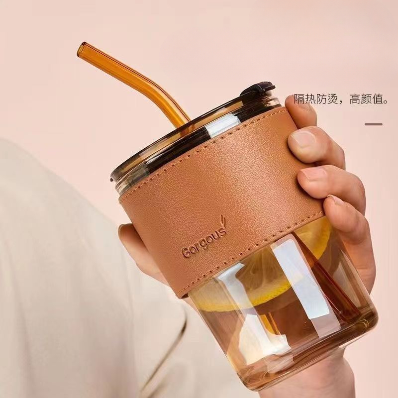 浮力来了ins风高颜值竹节杯玻璃杯户外随行杯办公室吸管杯