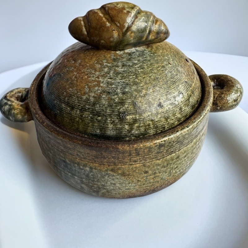 全手工制作家用复古粗陶土锅（容量1升左右）