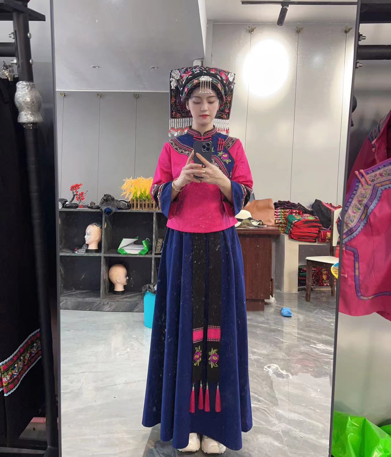 布依族壮族服装民族风女套装修身显瘦最新款