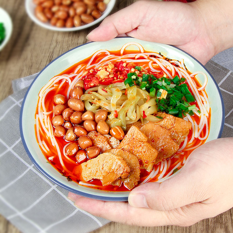 湖南米粉速食冲泡香辣肉片云南米线正宗双峰青树坪特产方便面