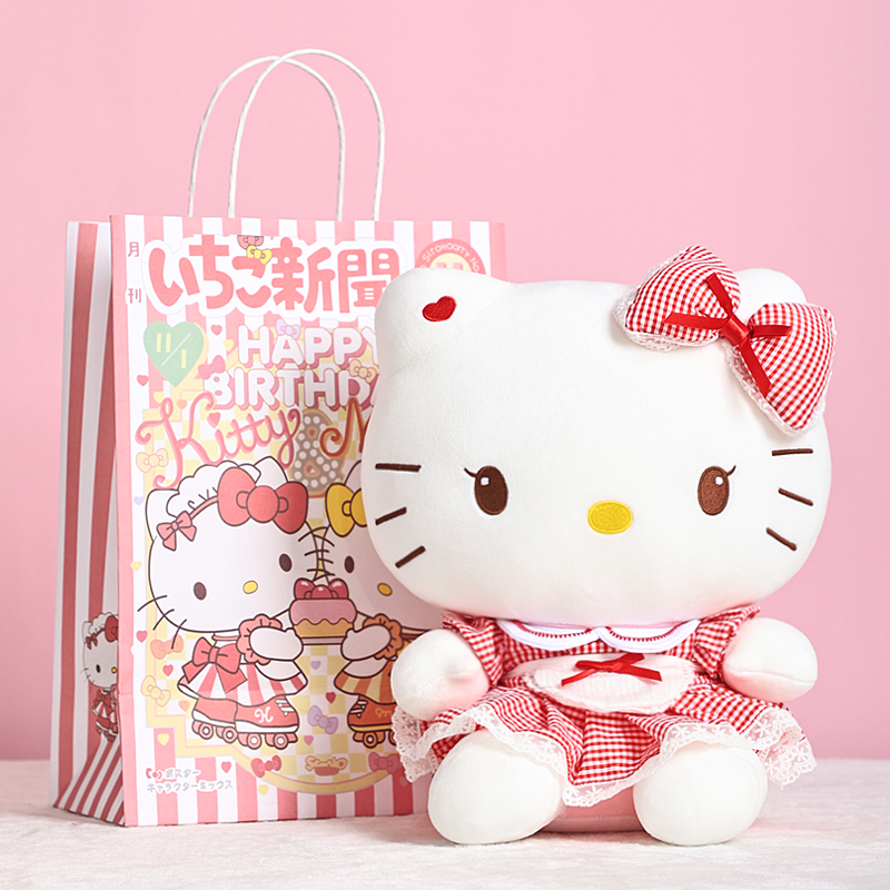 三丽鸥正版HelloKitty毛绒公仔儿童礼物洛丽塔玩偶娃娃七夕节礼物