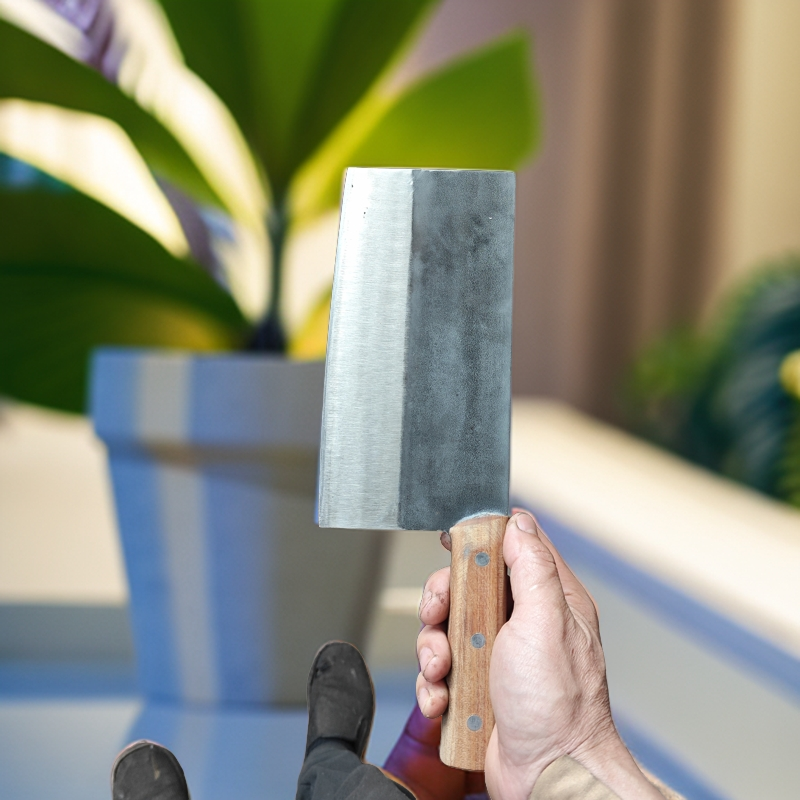 不锈钢整体夹钢款式切片刀商用高硬度锋利耐磨整体淬火厨房神器