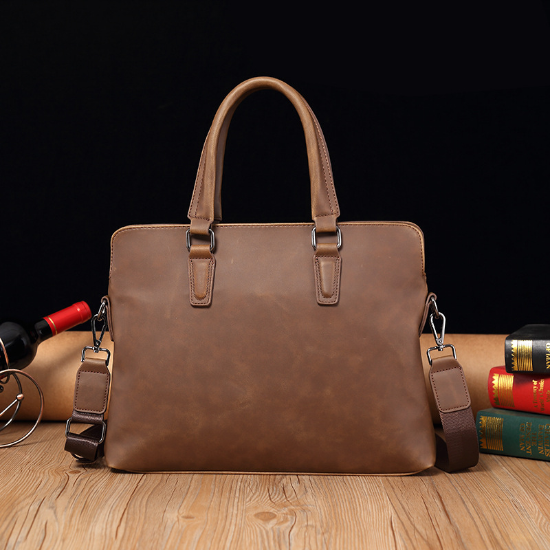 10男士包手提包单肩包复古男包公文包商务电脑包男式斜挎包公事包