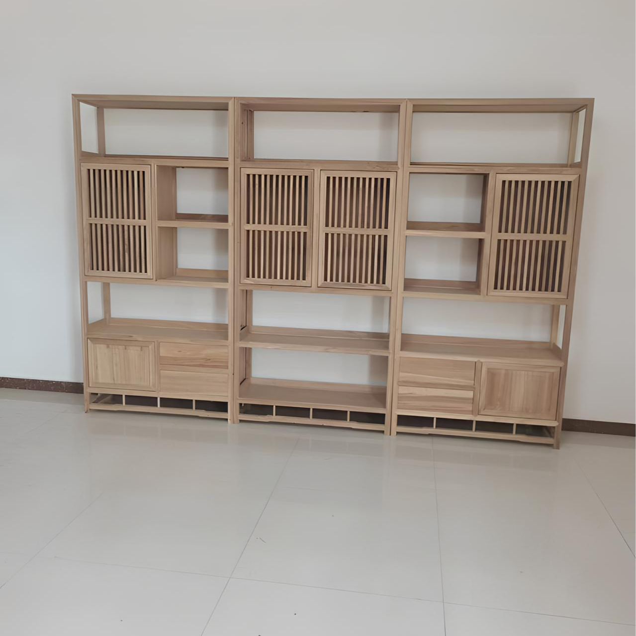 榆木新中式博古架