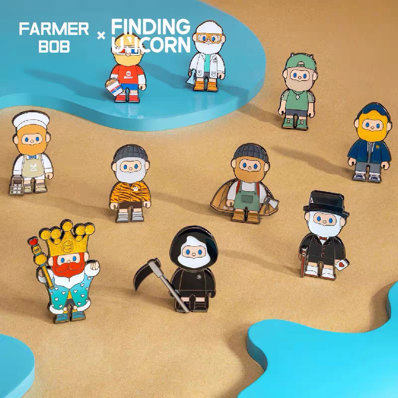 (拆盒确认款)FARMER BOB珍藏二代徽章盲盒
