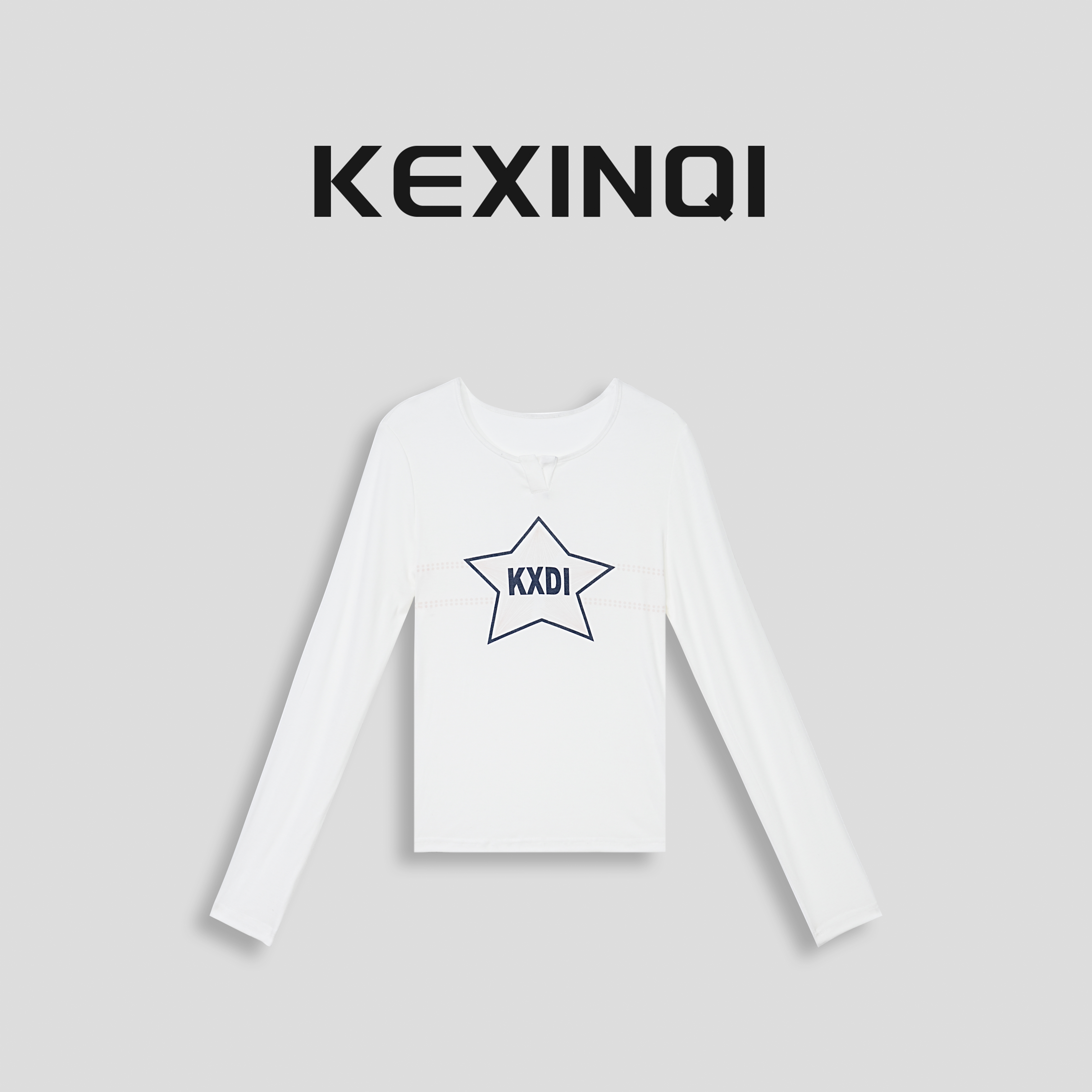 KEXIN 五角星T 2024新款百搭休闲时尚夏季轻薄上衣-242FSZKX20730