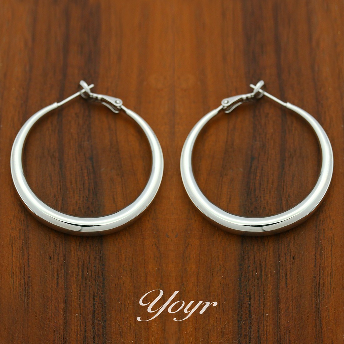 YOYR 铜合金耳饰 冷淡风大耳圈 个性百搭简约时尚新年