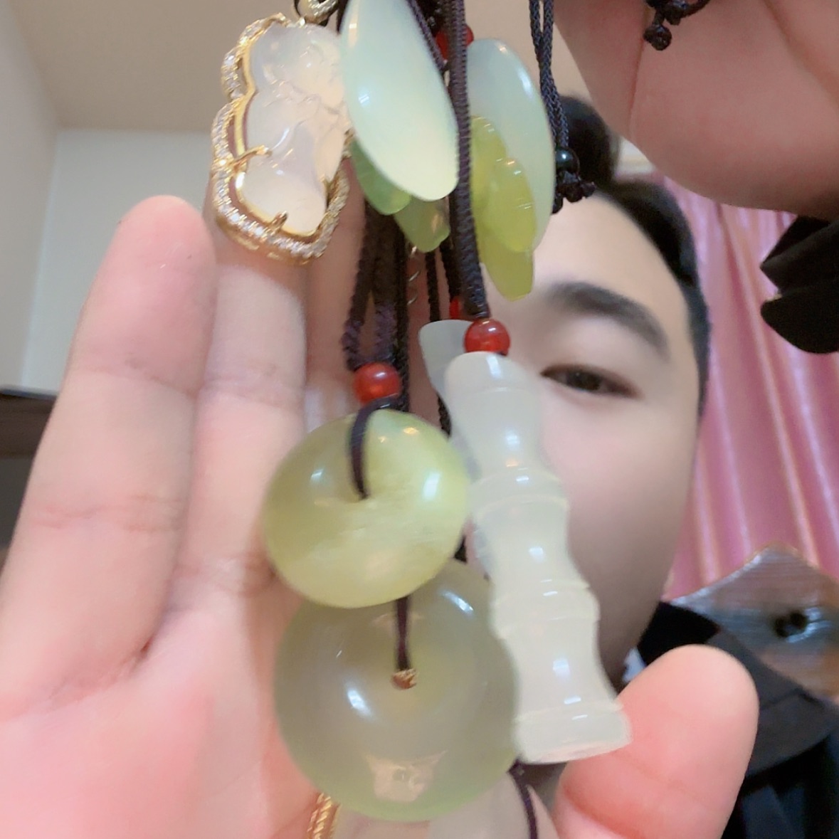【闪购商品】蛇纹石玉珠宝奇石合金