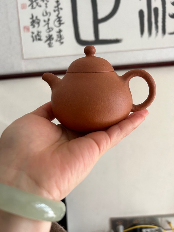 黄降坡梨型壶半手工紫砂壶