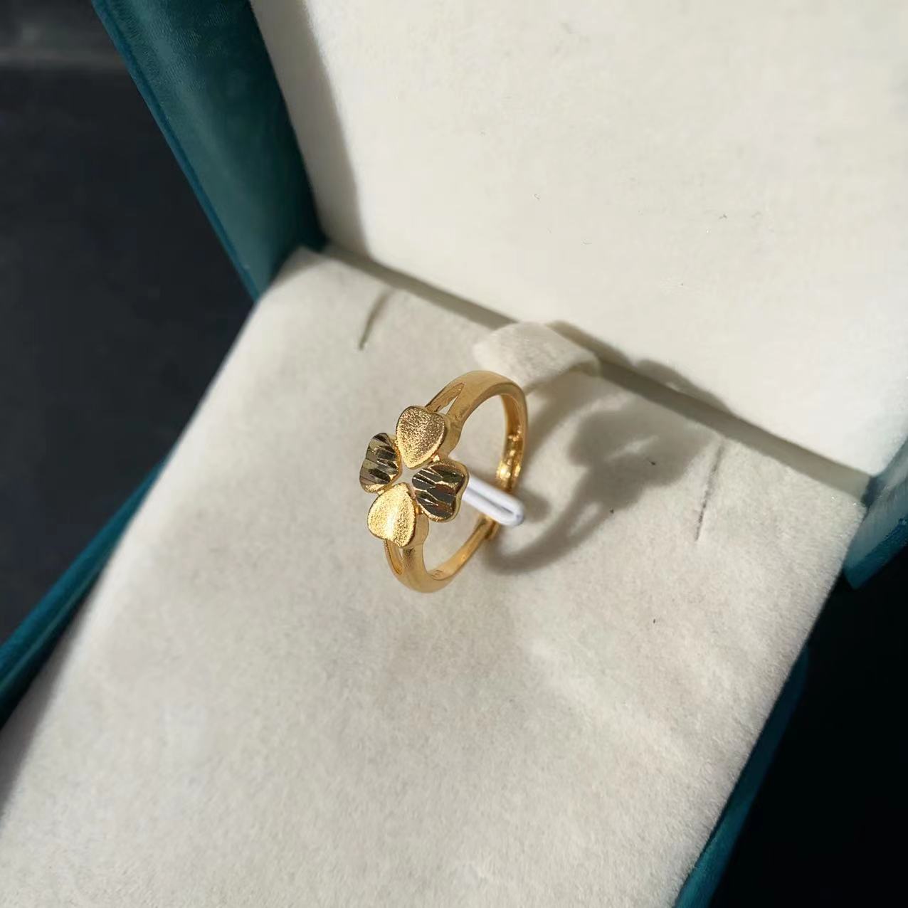 合金戒指 SJ-6021古法金//四叶草戒指DR（拍一发一多样性发货）