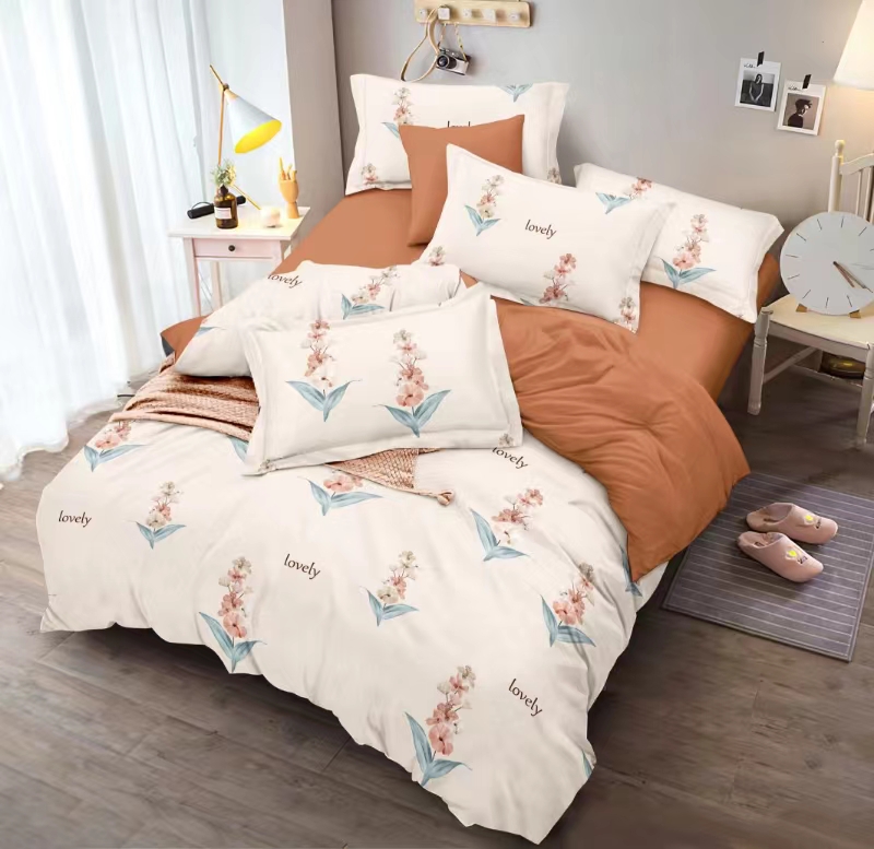 加厚磨毛亲肤柔软四件套-幸运花束