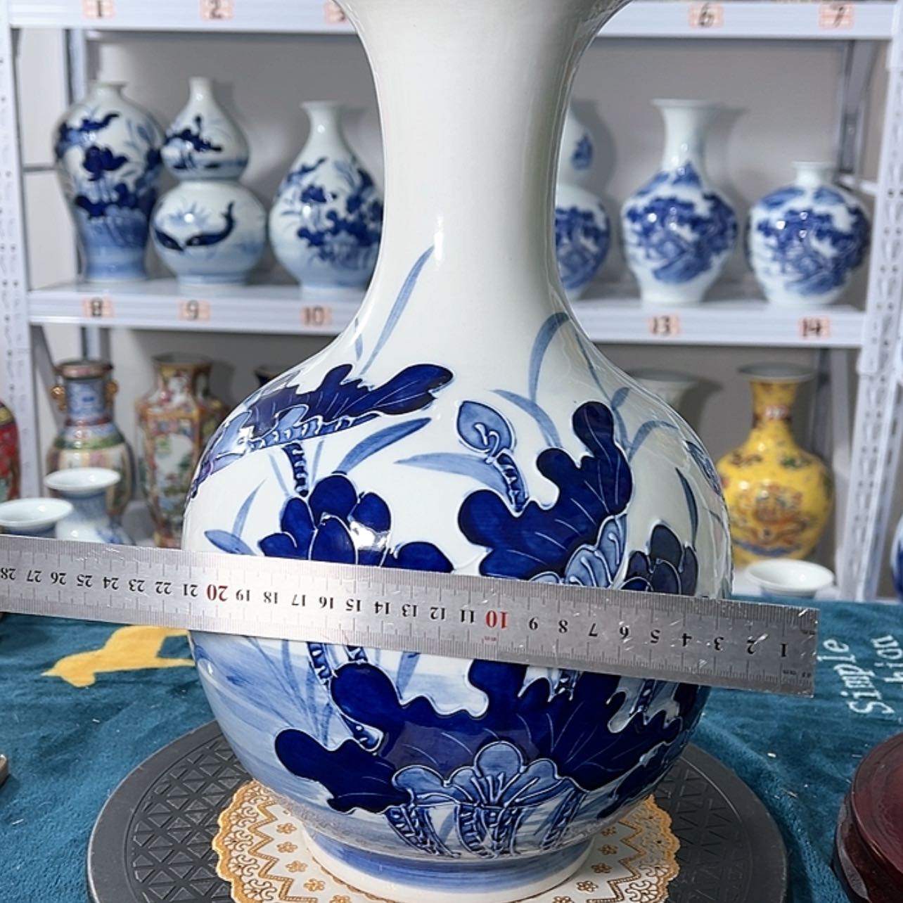 【闪购商品】瓷摆件荷花赏瓶高36