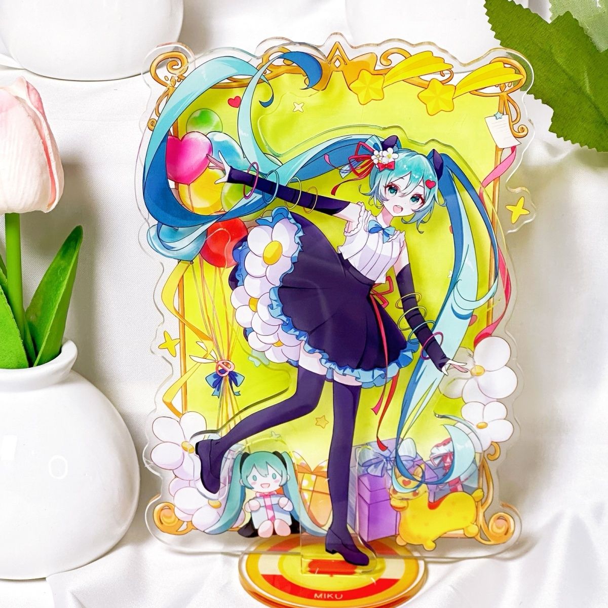 【大米不吃·气球派对】初音未来 miku 画师授权同人吧唧立牌周边