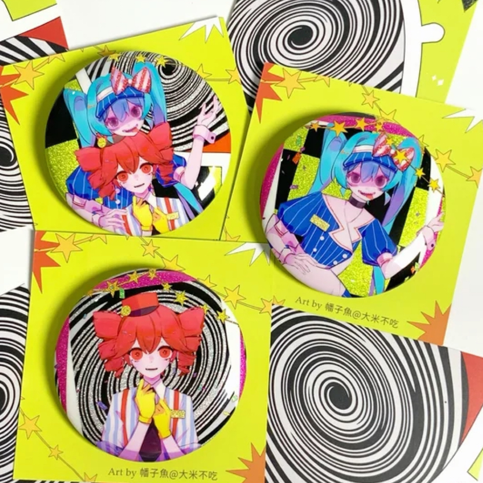 〔催眠术〕初音未来同人周边 重音teto 徽章周边 画师授权 吧唧