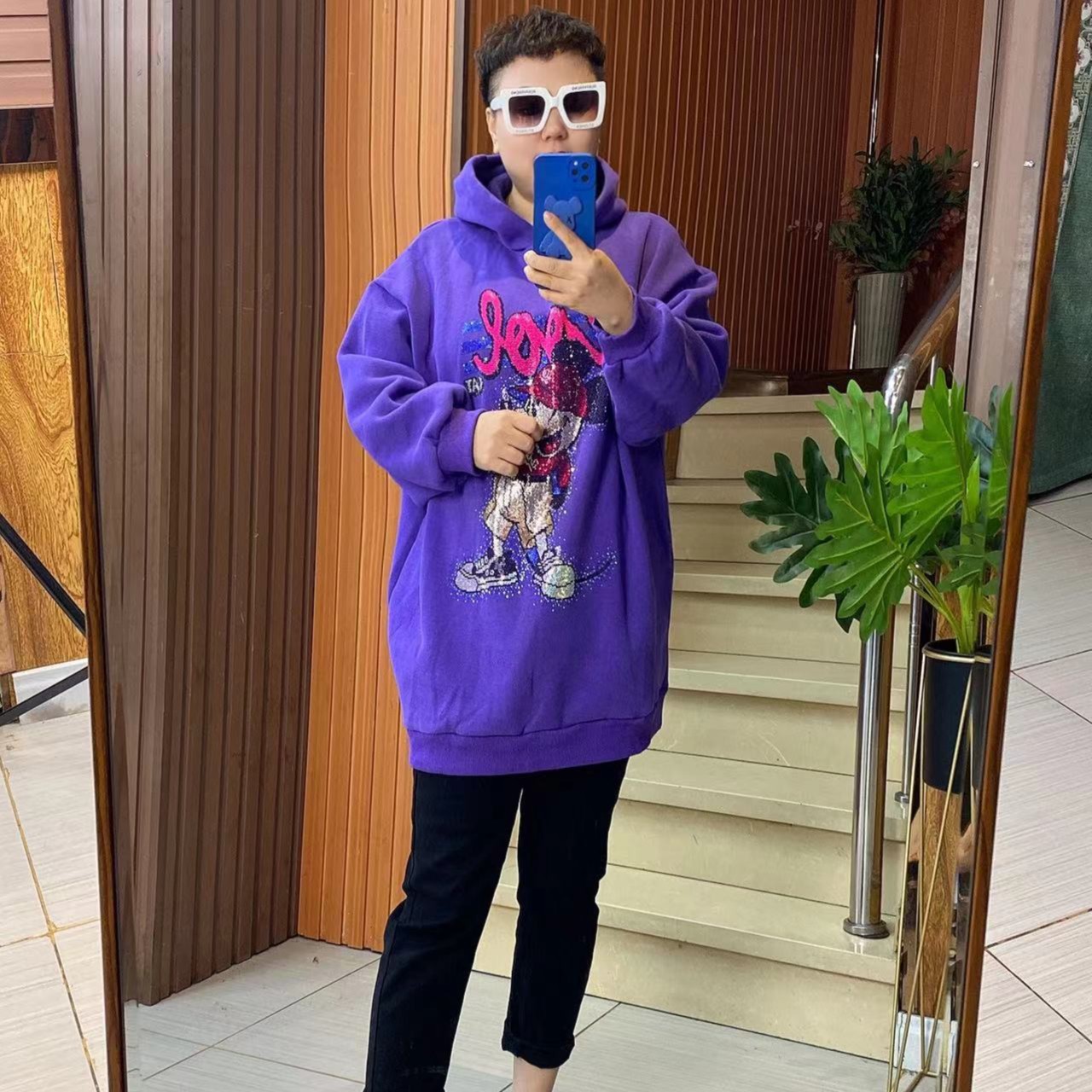 3278加绒石头鱼卫衣加厚