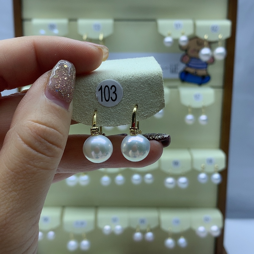 【闪购商品】淡水珍珠耳饰银S925镶嵌