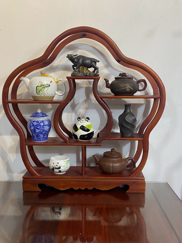 红木梅花宝瓶架卓面梅花形中小博古架