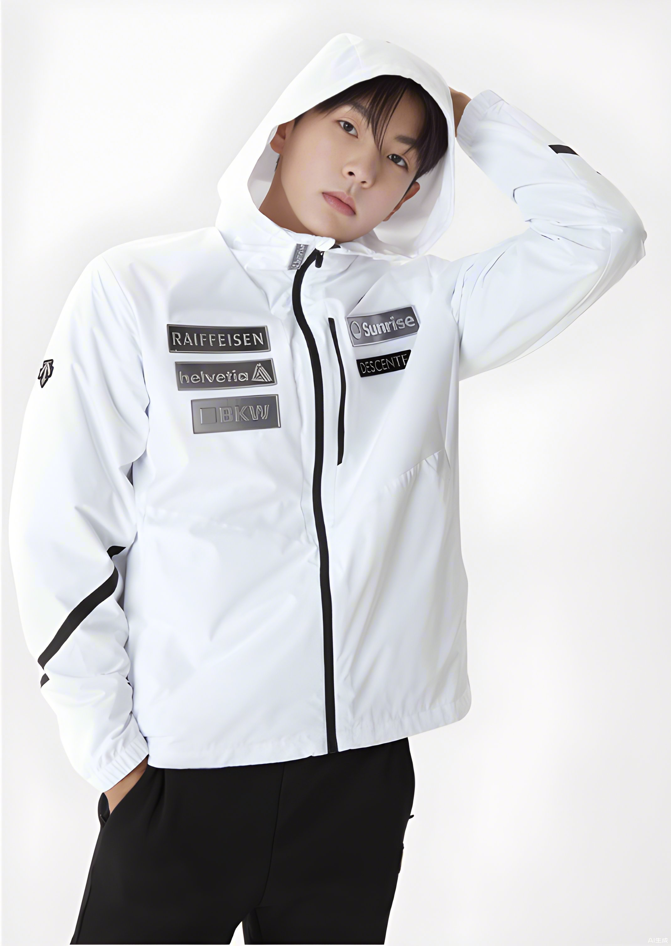 DESCENTE/迪桑特 现货现发  24款男女同款奥迪联名防风连帽冲锋衣