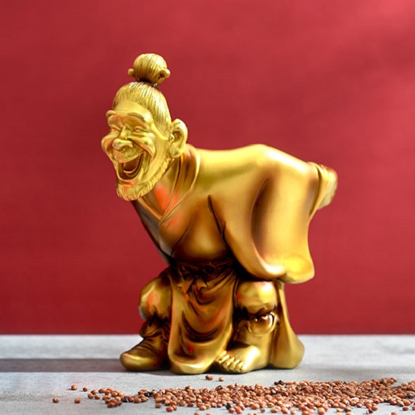 酒鬼金色老头摆件