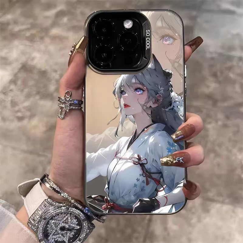 猫耳少女适用于苹果15手机壳iphone13卡通14promax防摔12硬xr