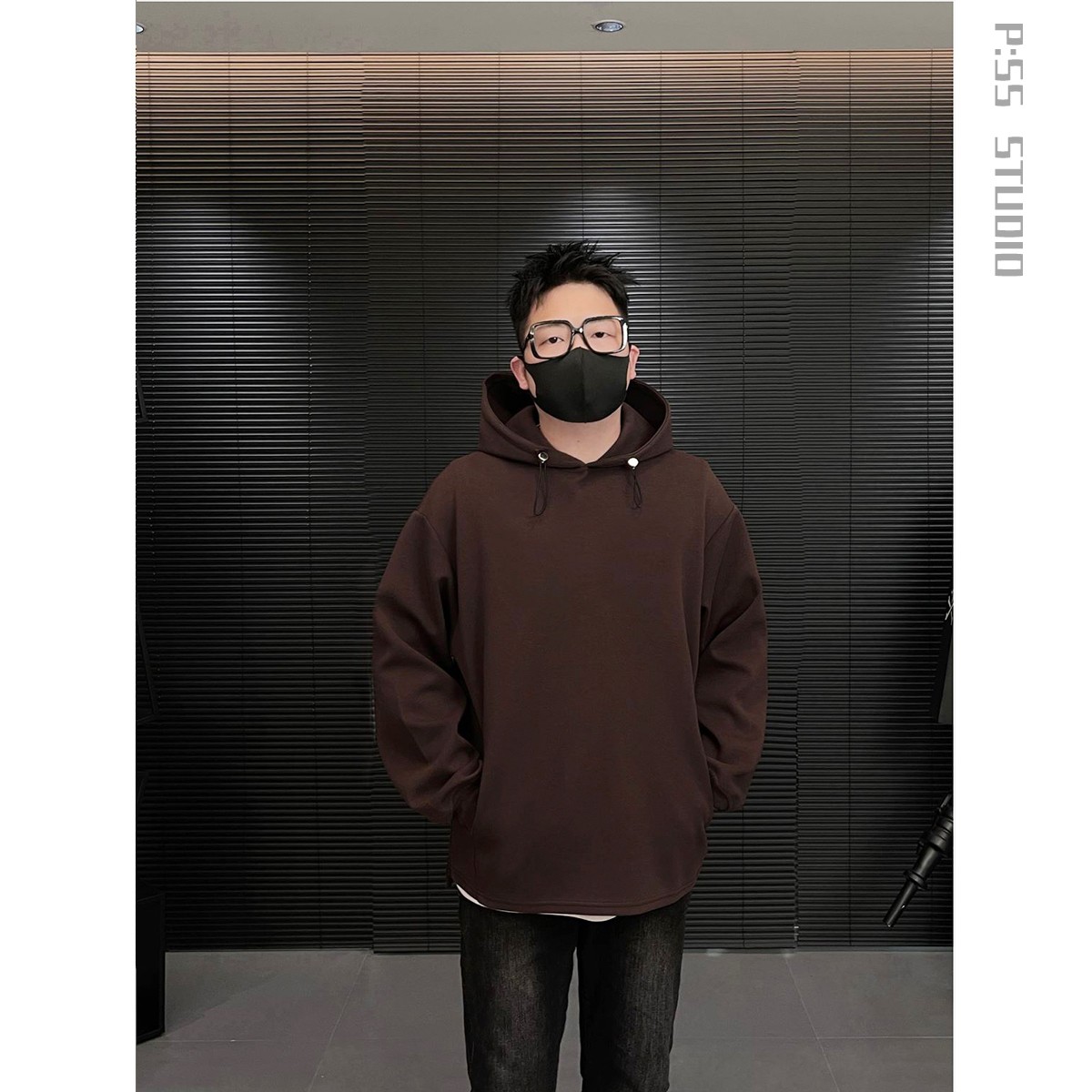 胖俗俗秋季新款美式潮流百搭休闲抗皱连帽隐藏口袋卫衣外套男时尚