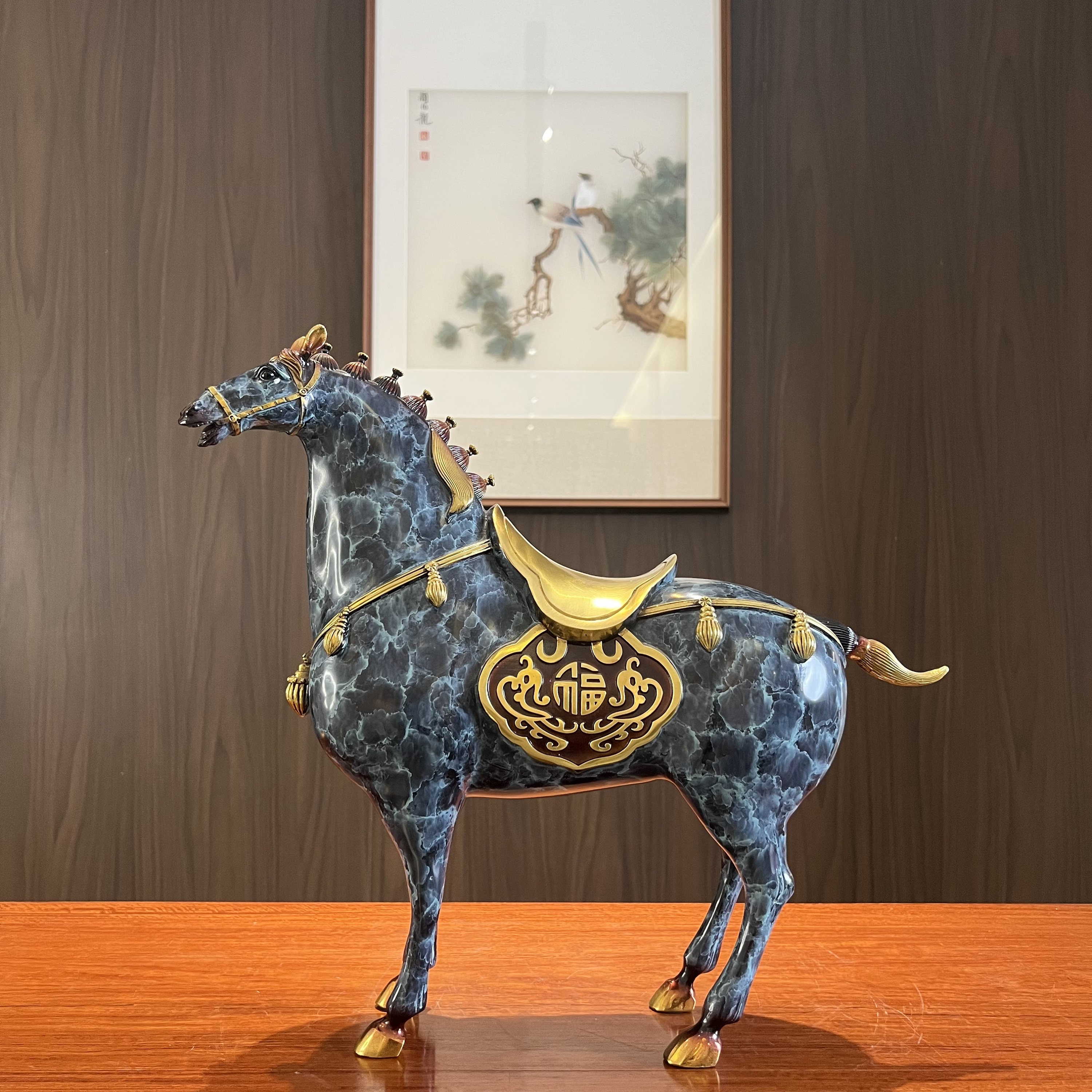 全铜摆件《福马》家居饰品 铜工艺品 乔迁礼品  玄关摆件装饰