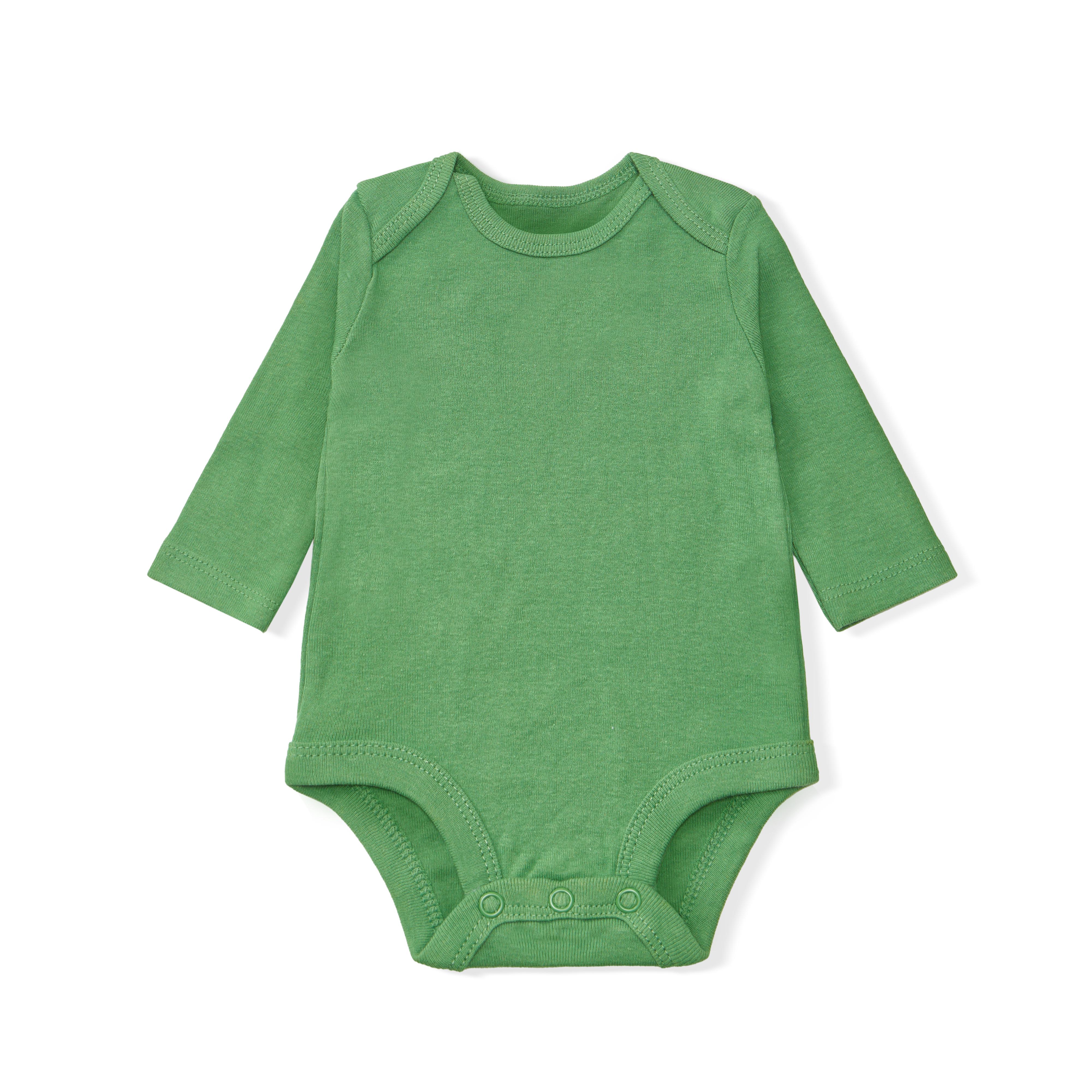 OmniEllen/欧米云艾琳男女宝宝衣服纯色长袖春秋打底连体三角哈衣