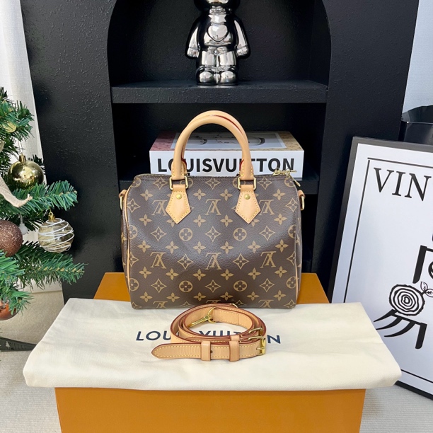 95新 LouisVuitton/路易威登 speedy枕头25 肩带款 正品全原 经典