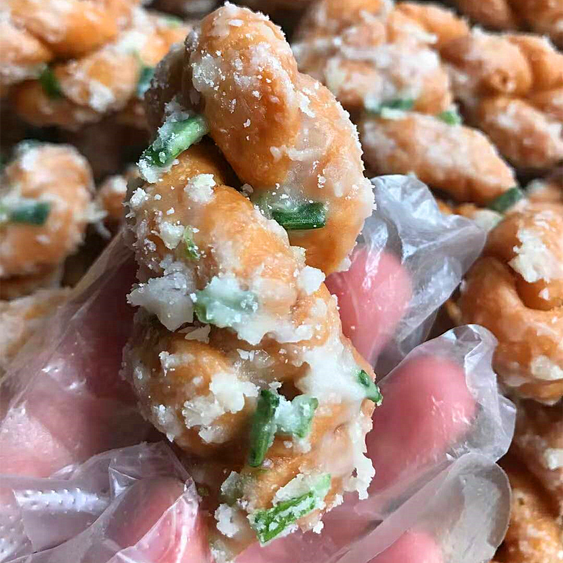 闽南特产小吃蒜蓉枝500克厦门手工蒜蓉麻花 葱味原味传统糕点