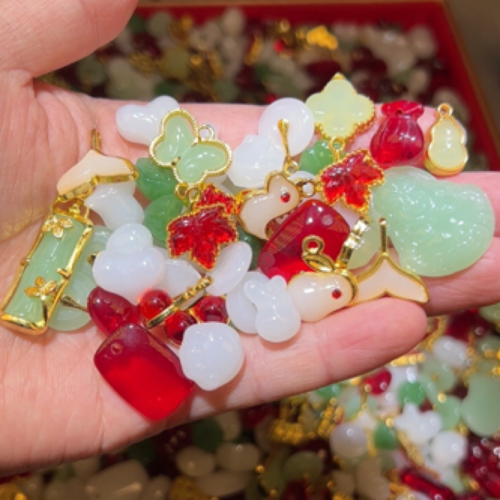 【年底清货40个混装】手链吊坠耳饰挂件DIY配件