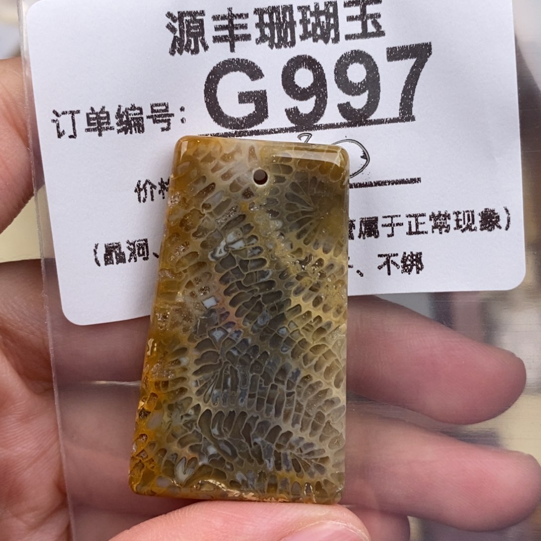硅化玉颈饰未镶嵌好****去