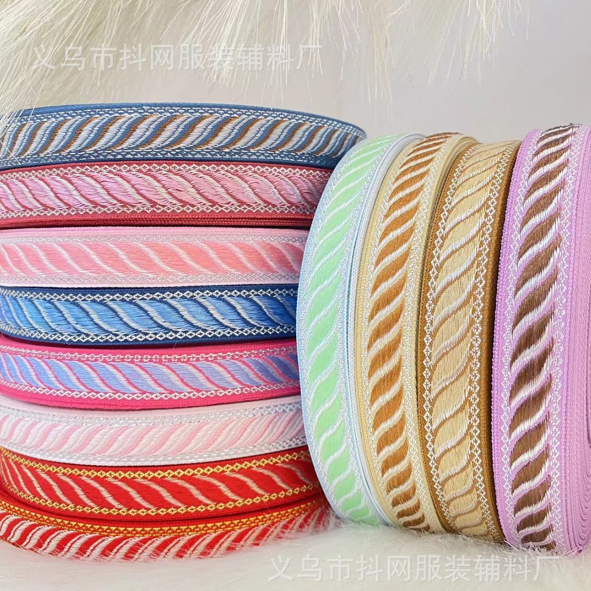 1.7公分复古刺绣民族风提花织带头饰发饰包边带鲜花礼盒包装缎带