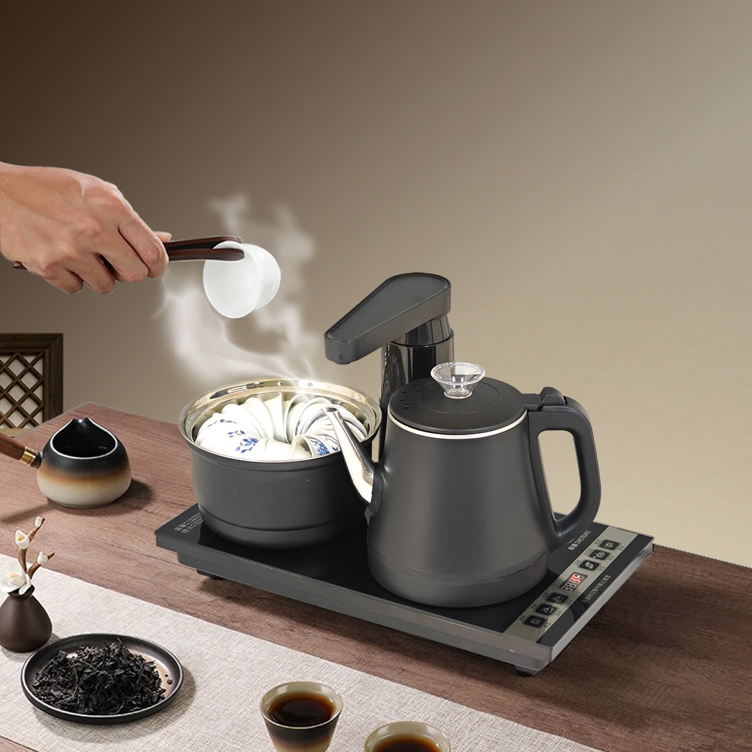 上水电热烧水壶自动抽水式炉茶几茶桌全自动套装家用电磁炉煮茶