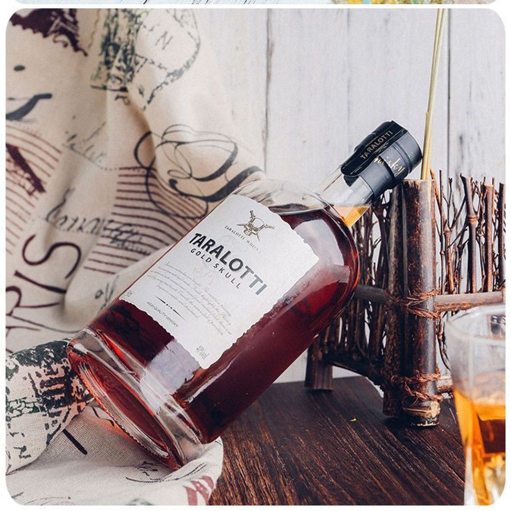 洋酒骷髅威士忌40度500ml调酒基酒可乐桶商务聚会