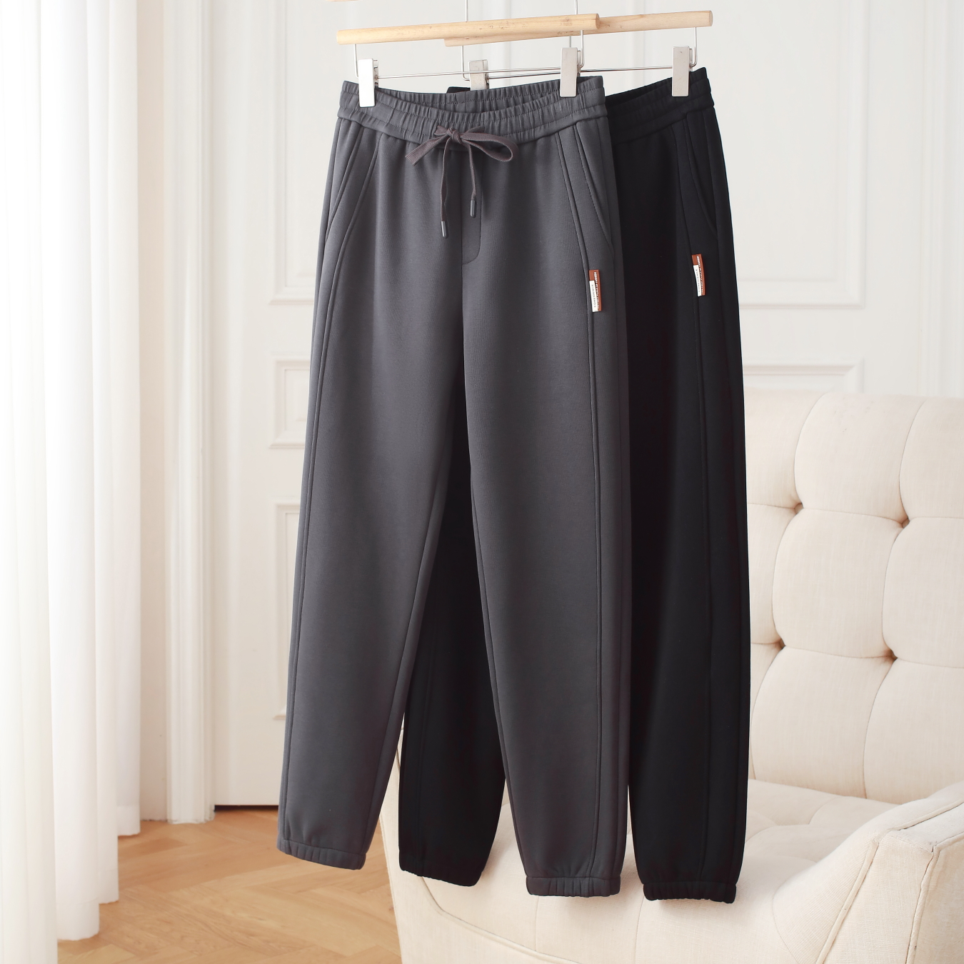 2024秋冬新品男士加绒加厚保暖裤运动休闲裤宽松舒适有型时尚优雅