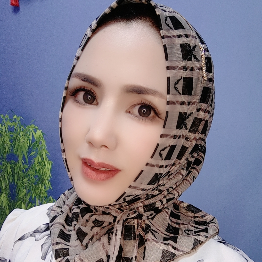 小格子各色软盖头包头女士千鸟格头巾