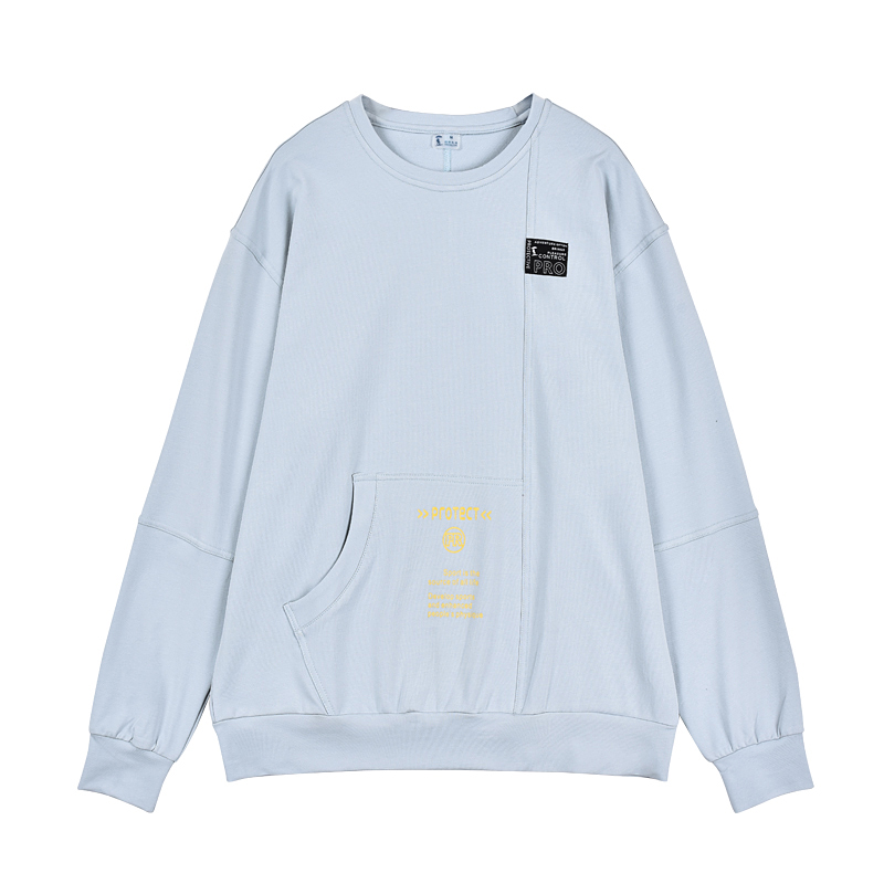 中性休闲速干弹力长袖T恤春秋季时尚户外圆领套头潮流宽松情侣衫