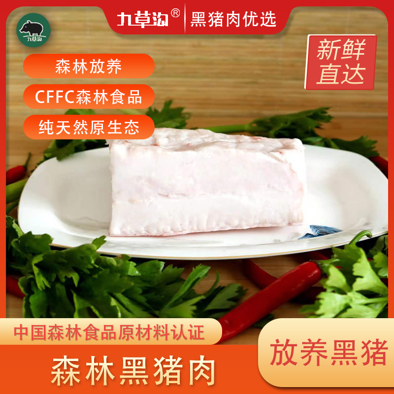 ［中级款］森林跑山黑猪 肥膘肉6斤 森林食品 顺丰冷链包邮